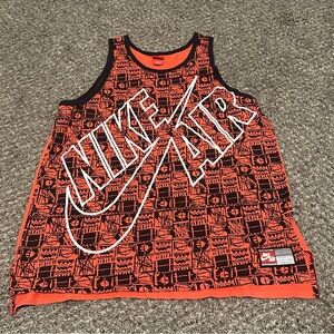 Vintage Nike Air Graphic Red and Black Tank Top